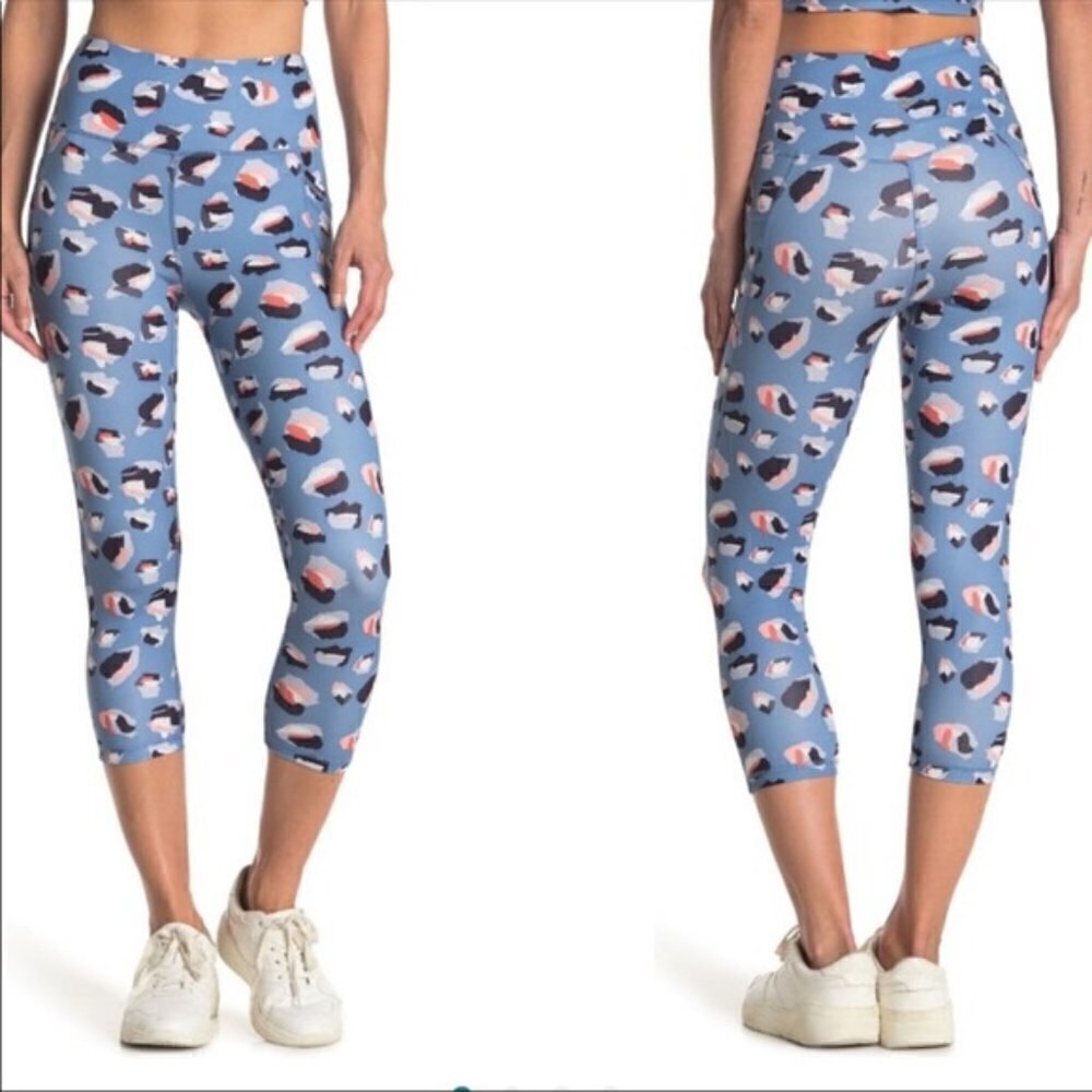 X by Gottex 'Rachel' Camo-Print Slimming Leggings, Blue Multi